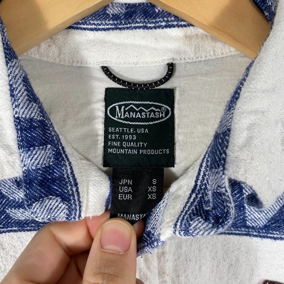 Manastach Hemp Cut and Sew Button Up Shirt - Picture 2 of 4
